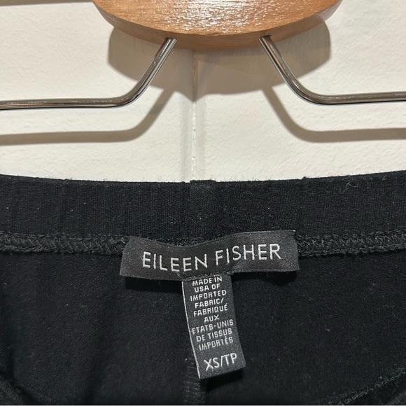 Eileen Fisher Viscose Jersey Ankle Black Leggings - Picture 6 of 8